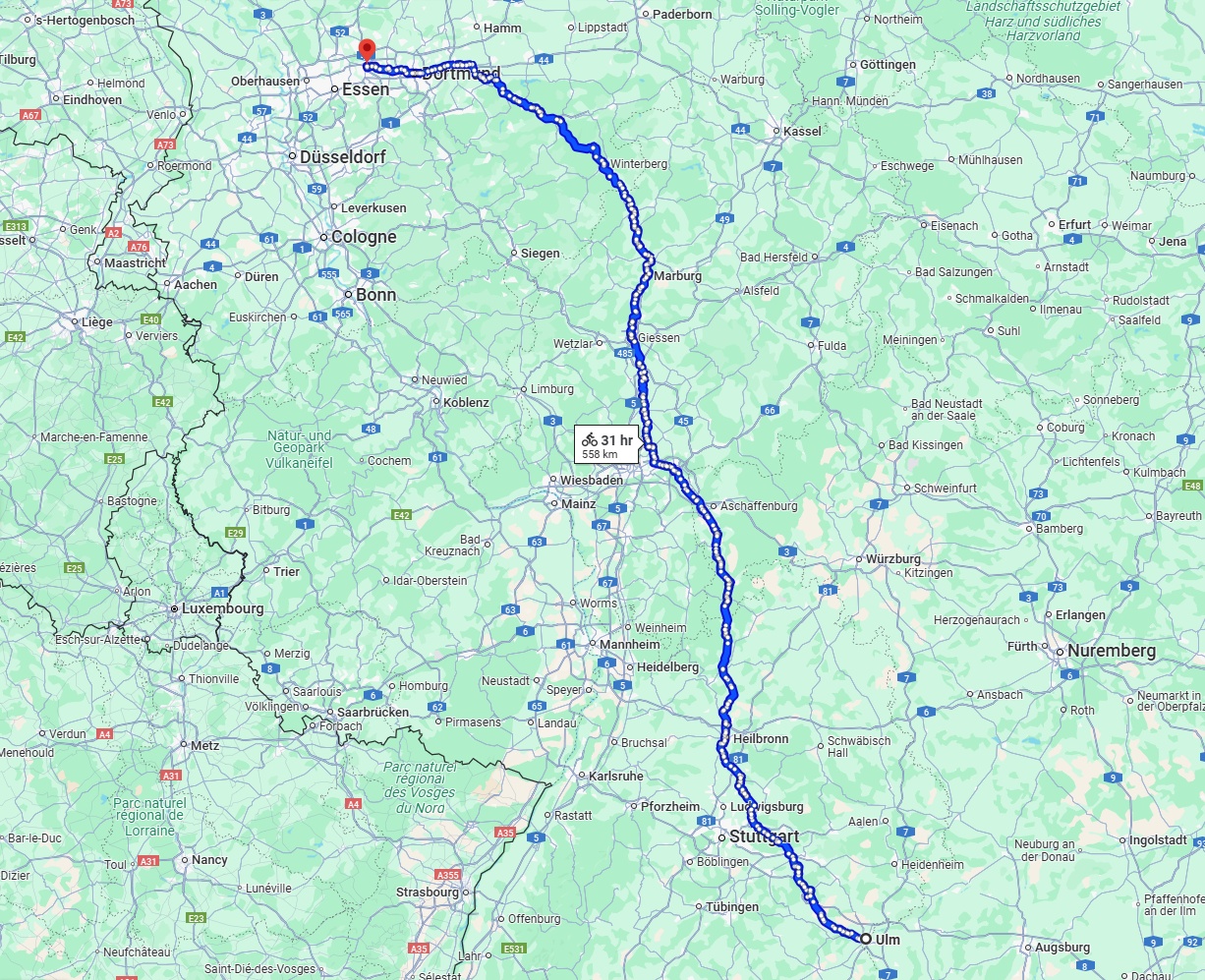 Anreise von Ulm Zu Herne Über 