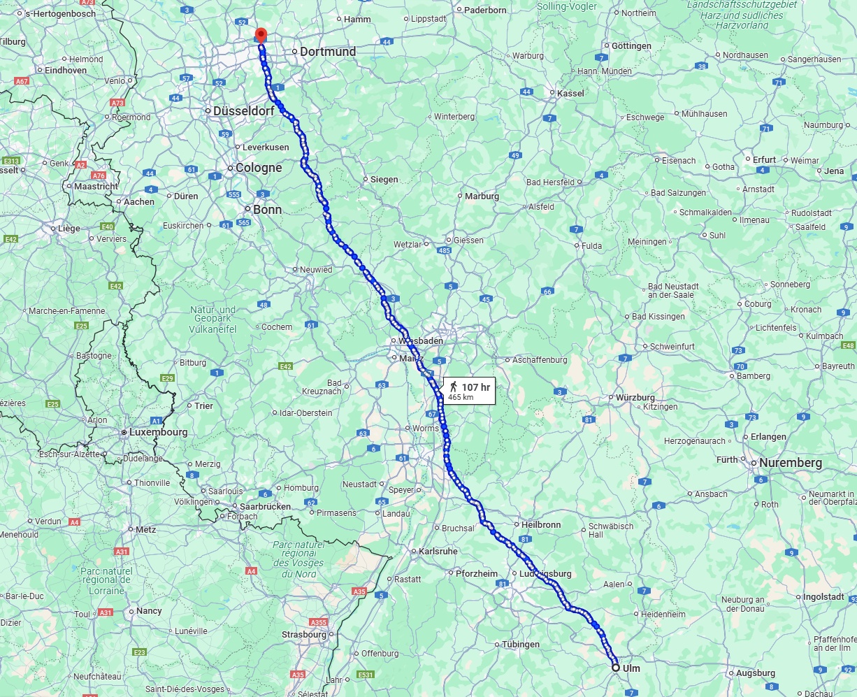 Anreise von Ulm Zu Herne Über 