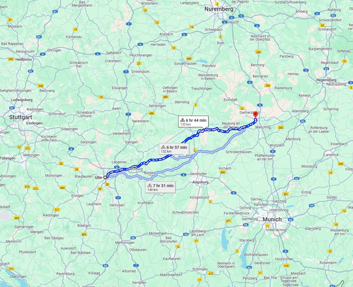Anreise von Ulm Zu Ingolstadt Über 
