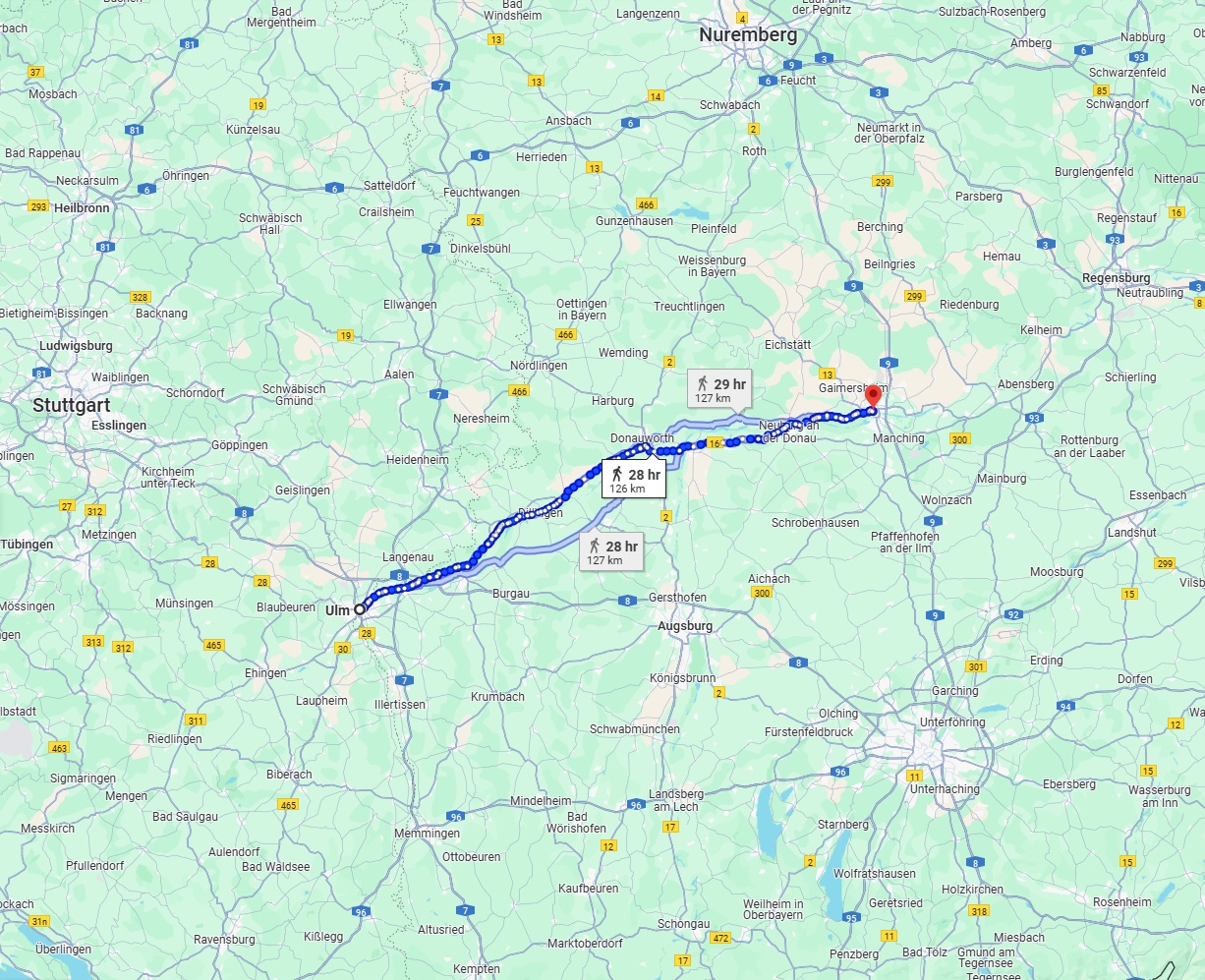 Anreise von Ulm Zu Ingolstadt Über 