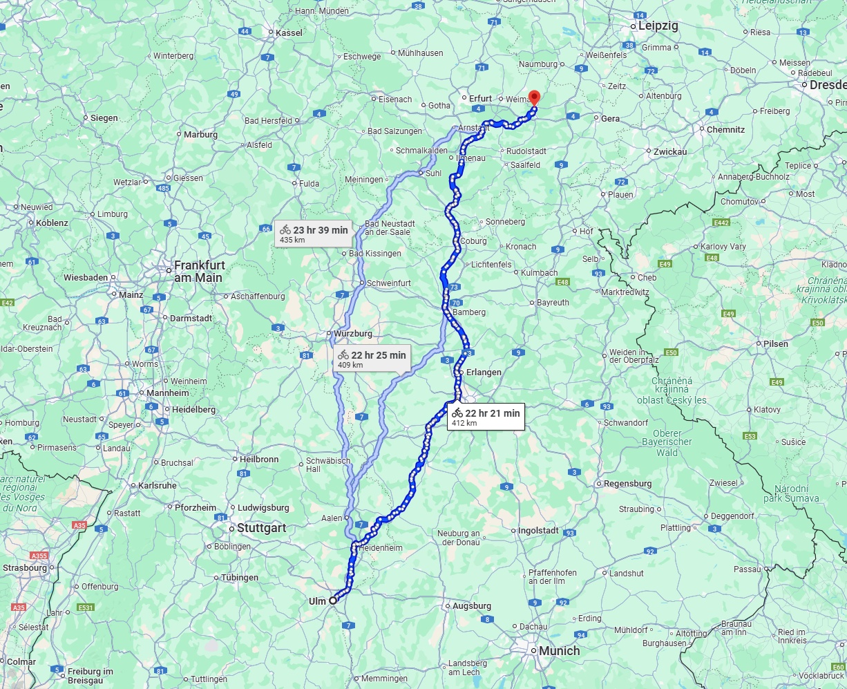 Anreise von Ulm Zu Jena Über 