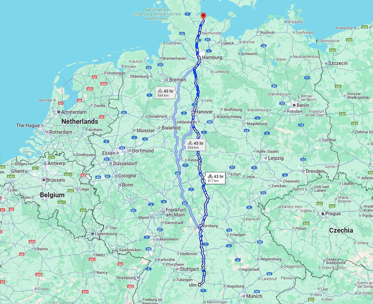 Anreise von Ulm Zu Kiel Über 