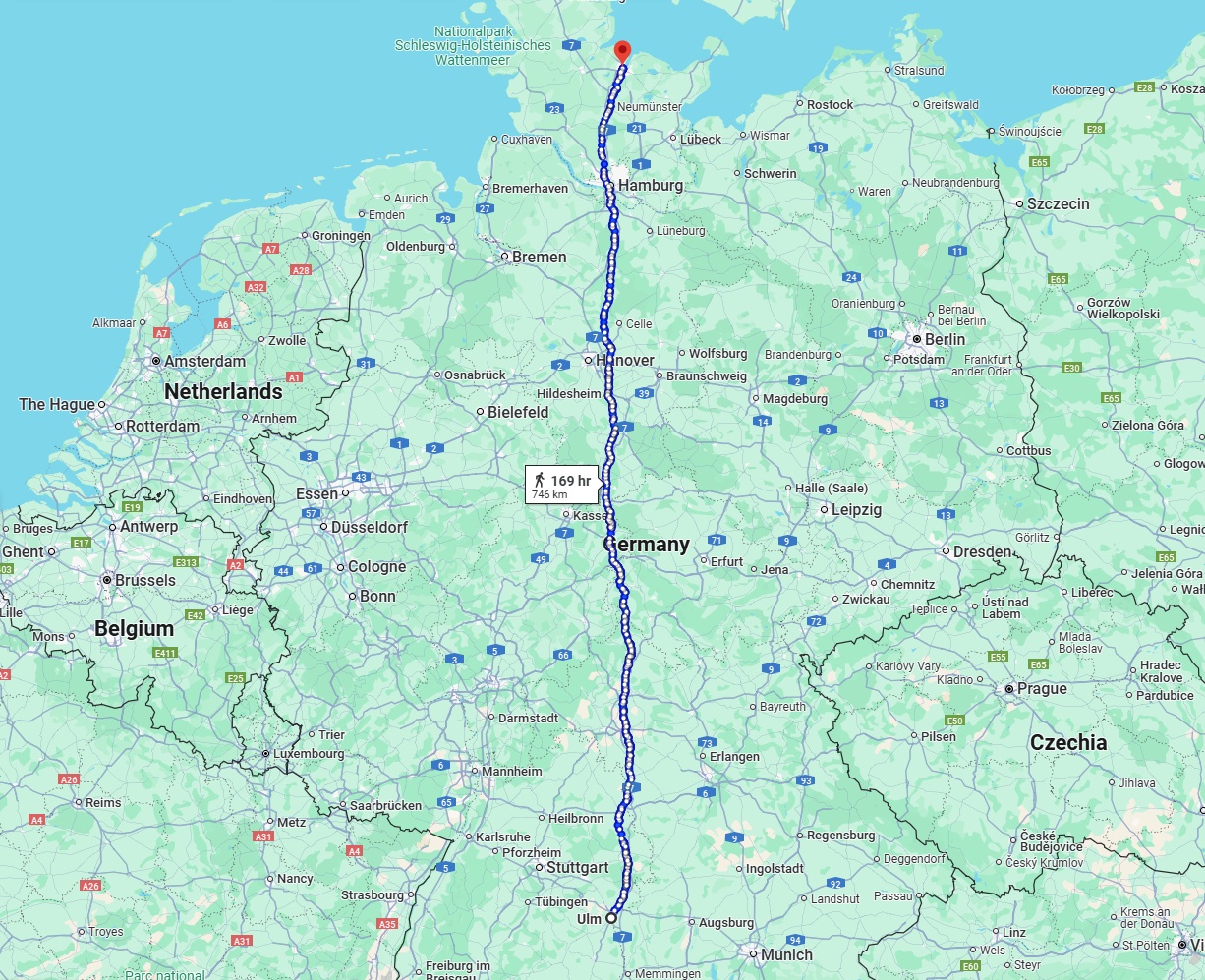 Anreise von Ulm Zu Kiel Über 