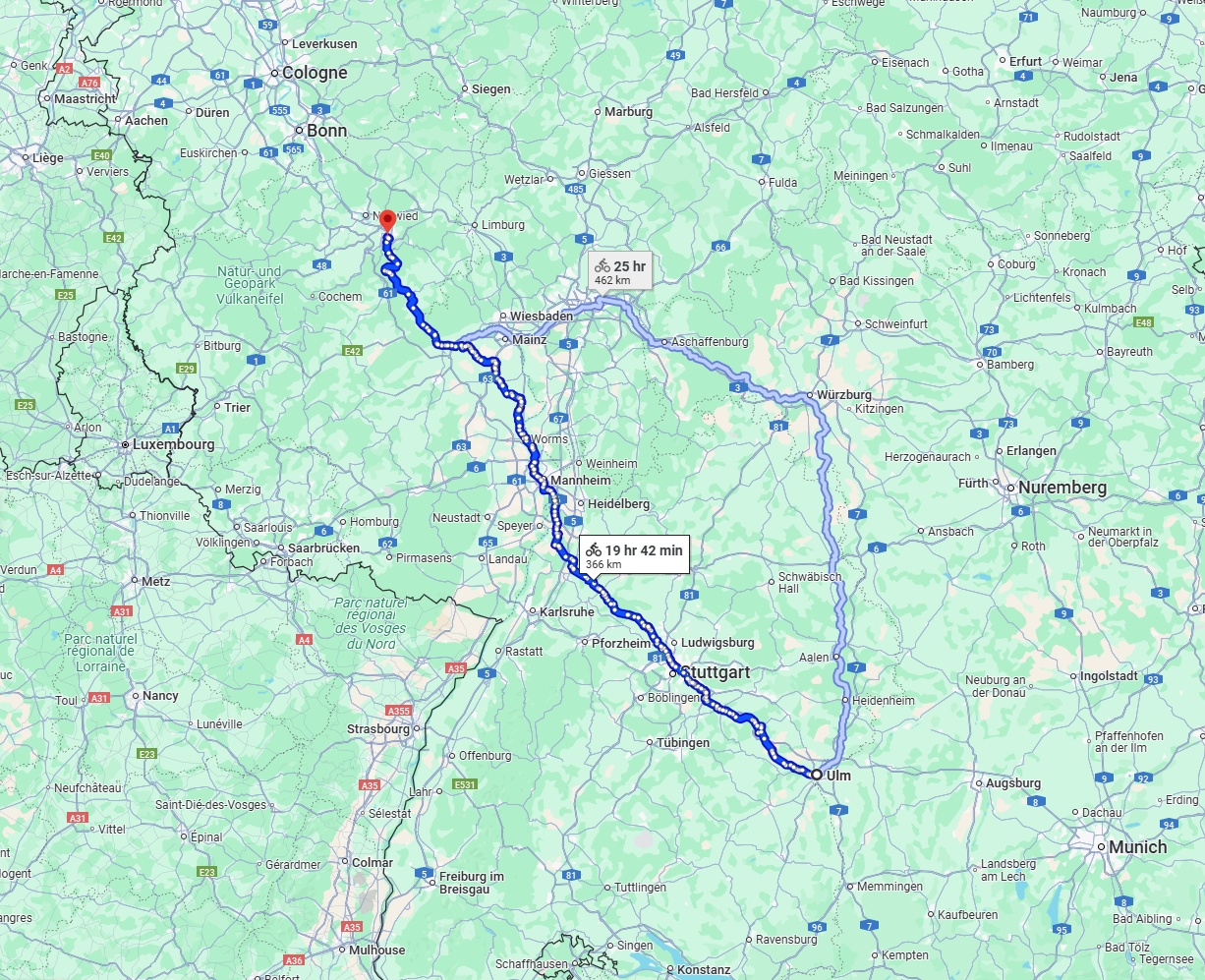 Anreise von Ulm Zu Koblenz Über 