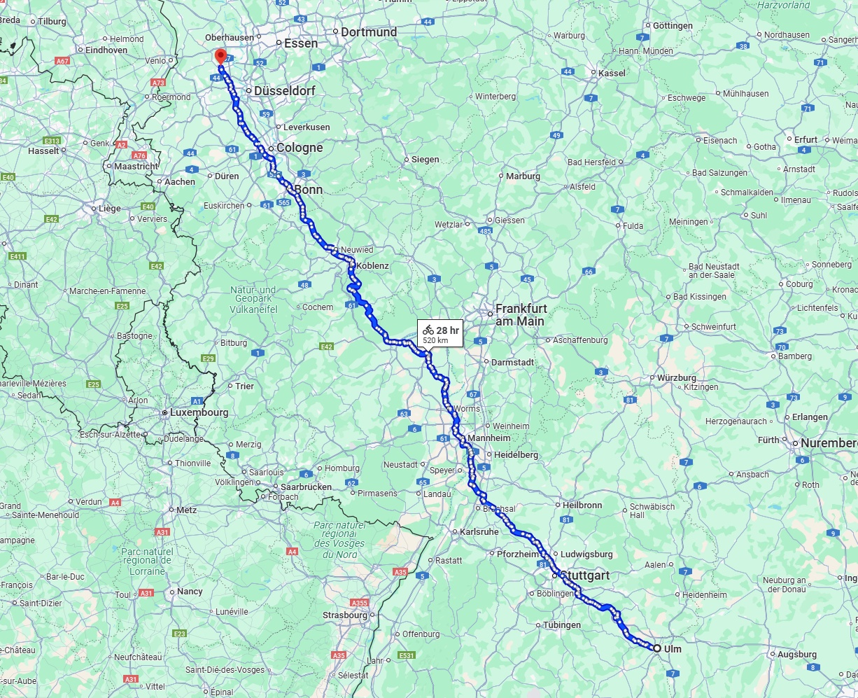 Anreise von Ulm Zu Krefeld Über 