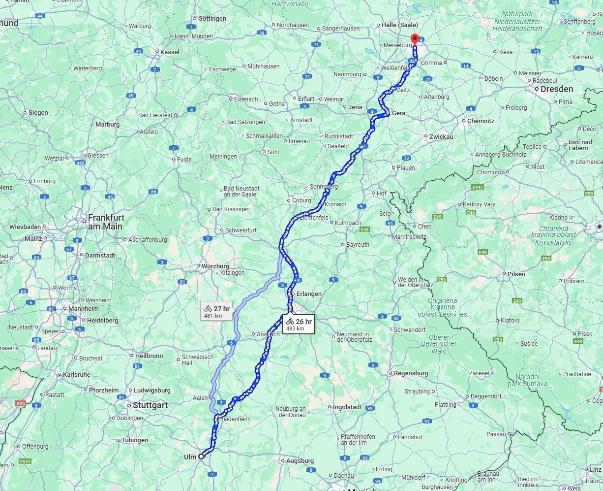 Anreise von Ulm Zu Leipzig Über 