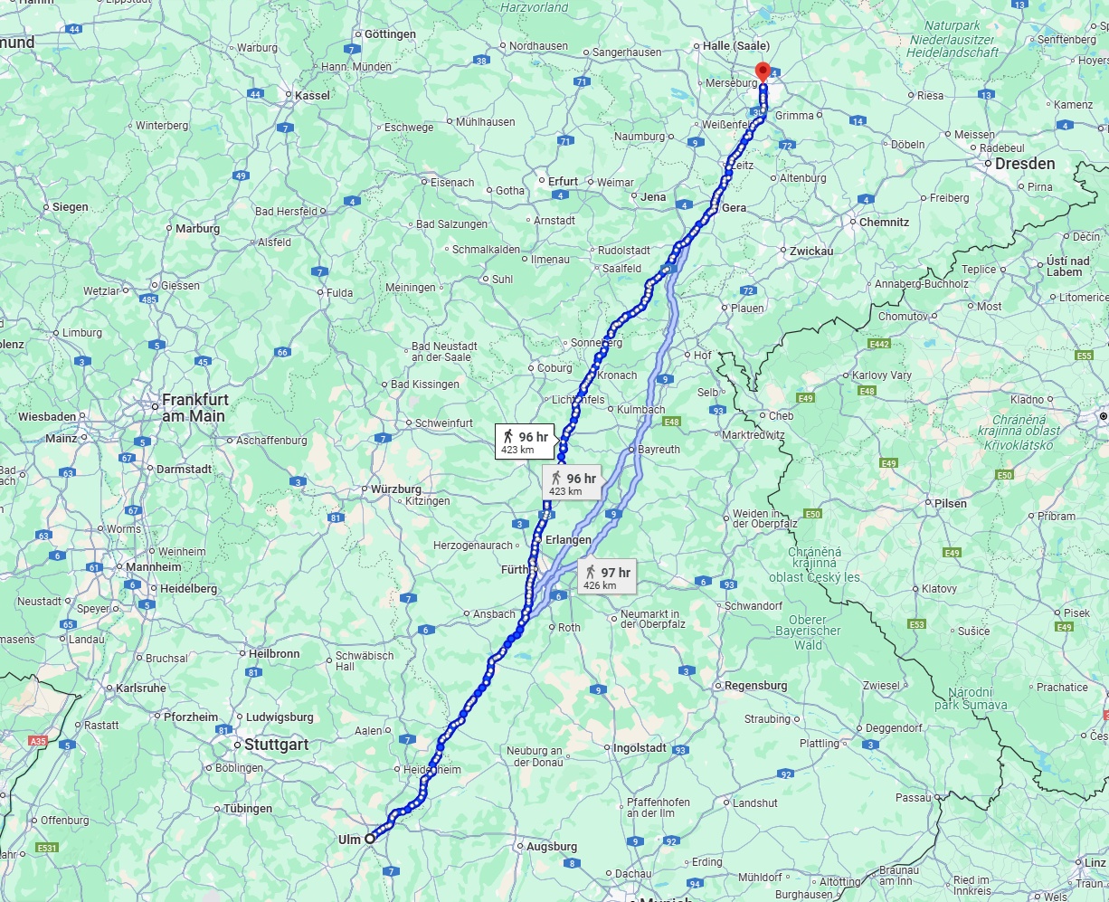 Anreise von Ulm Zu Leipzig Über 