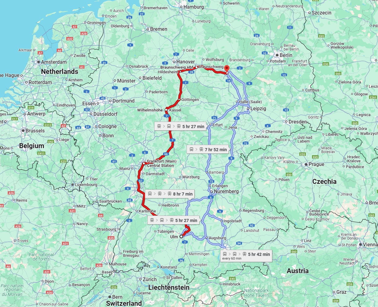 Anreise von Ulm Zu Magdeburg Über 