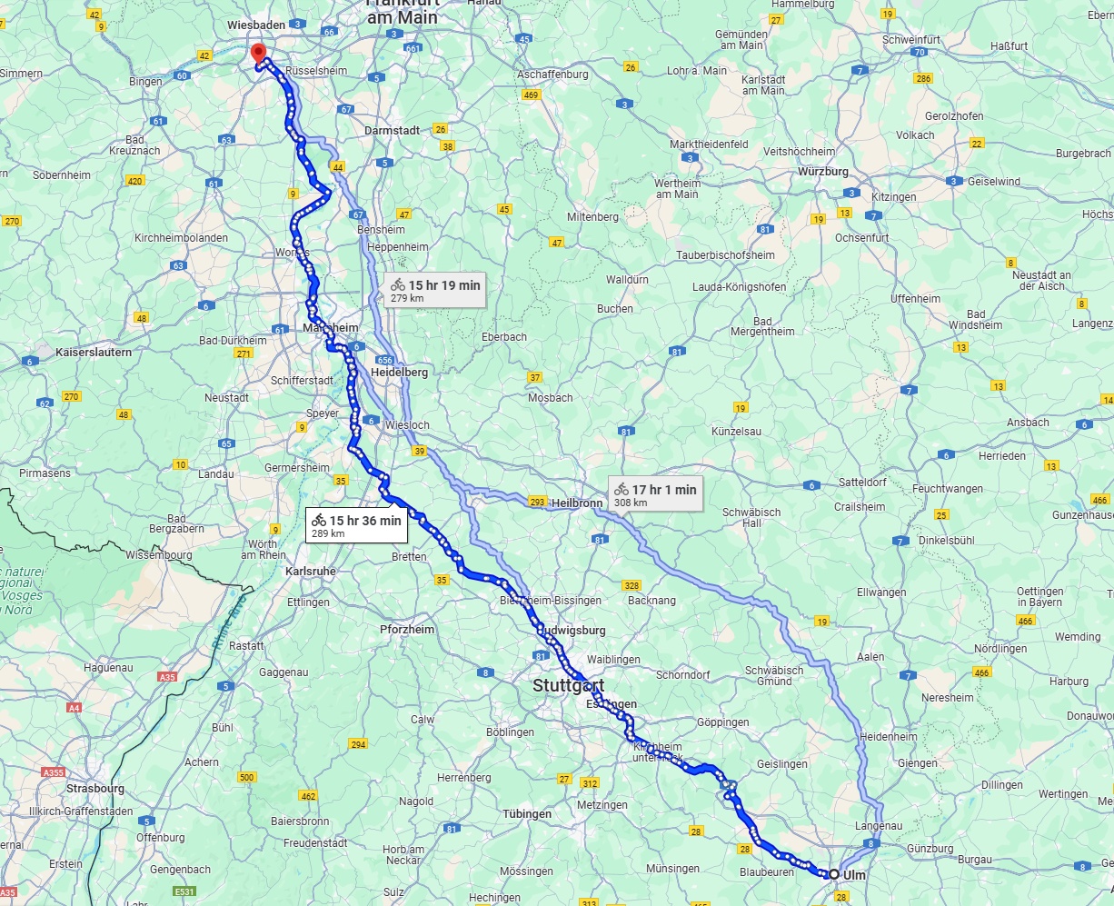 Anreise von Ulm Zu Mainz Über 
