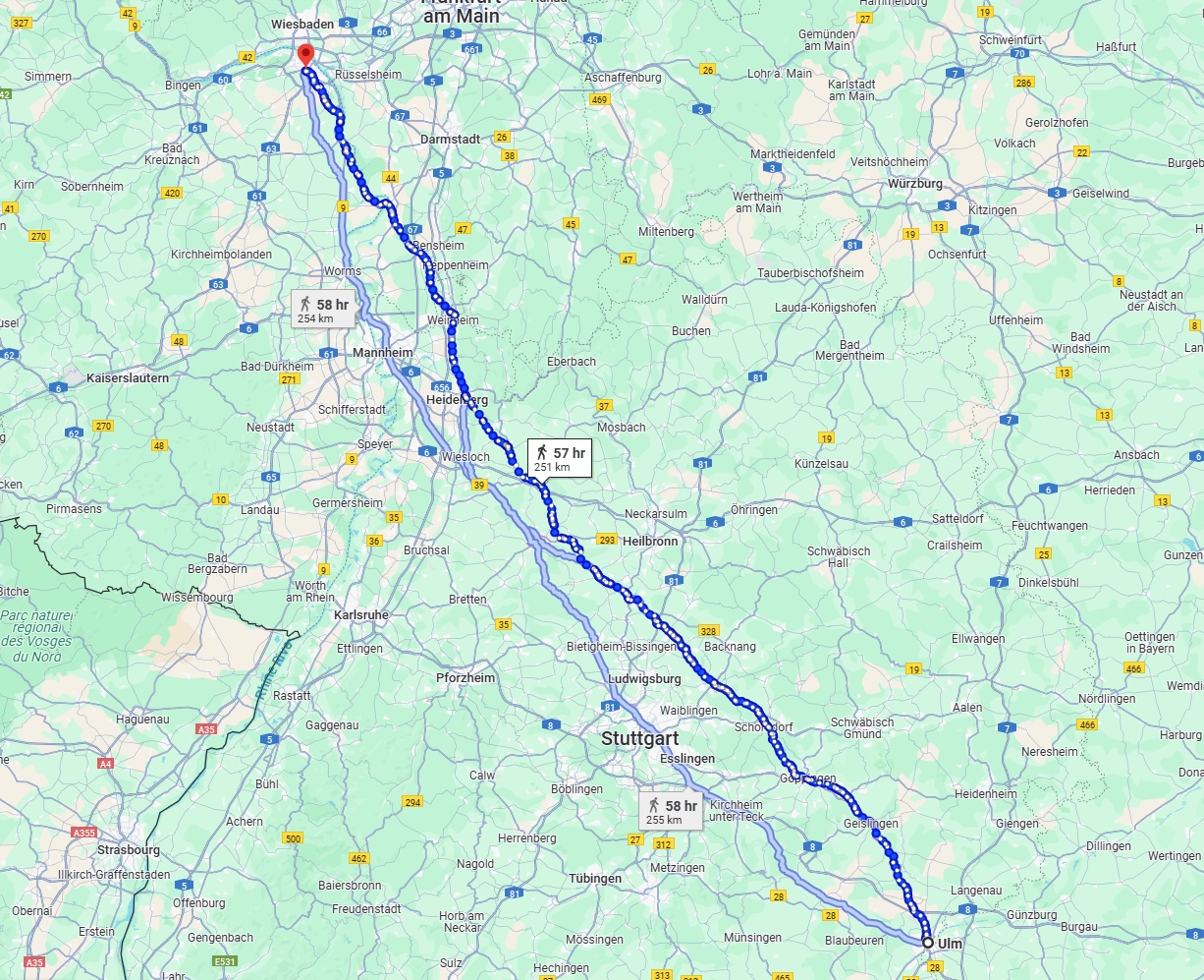 Anreise von Ulm Zu Mainz Über 