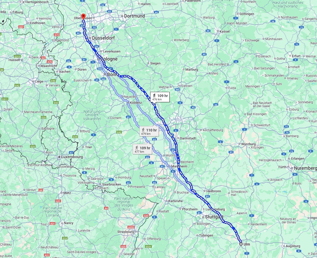 Anreise von Ulm Zu Moers Über 