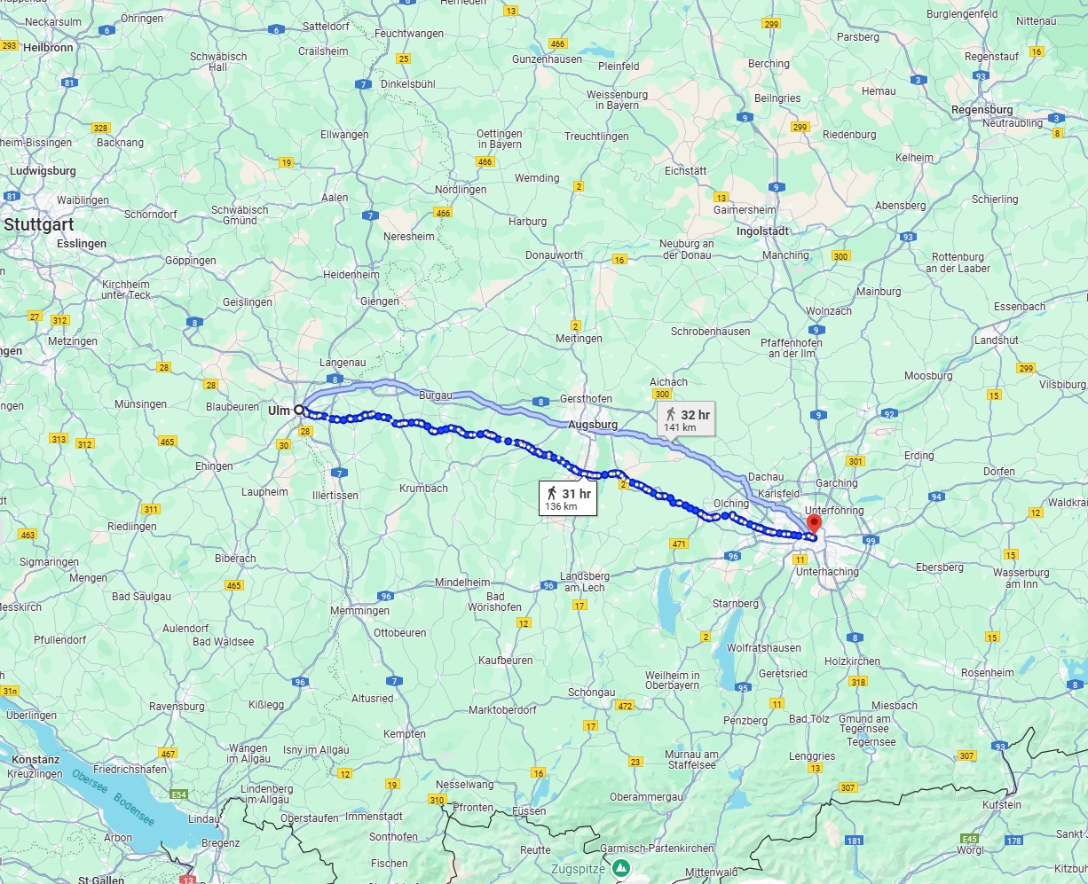 Anreise von Ulm Zu München Über 