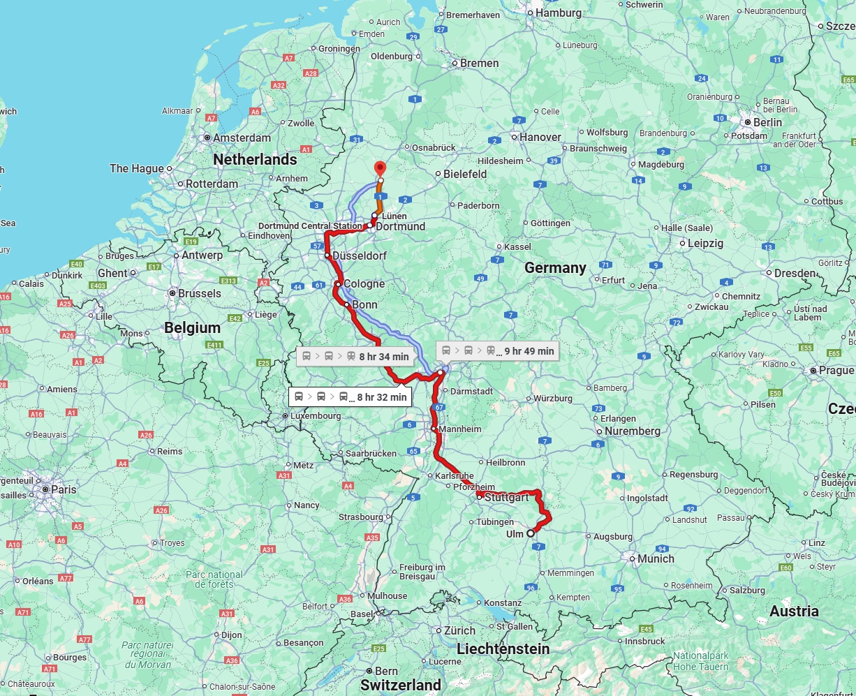 Anreise von Ulm Zu Münster Über 