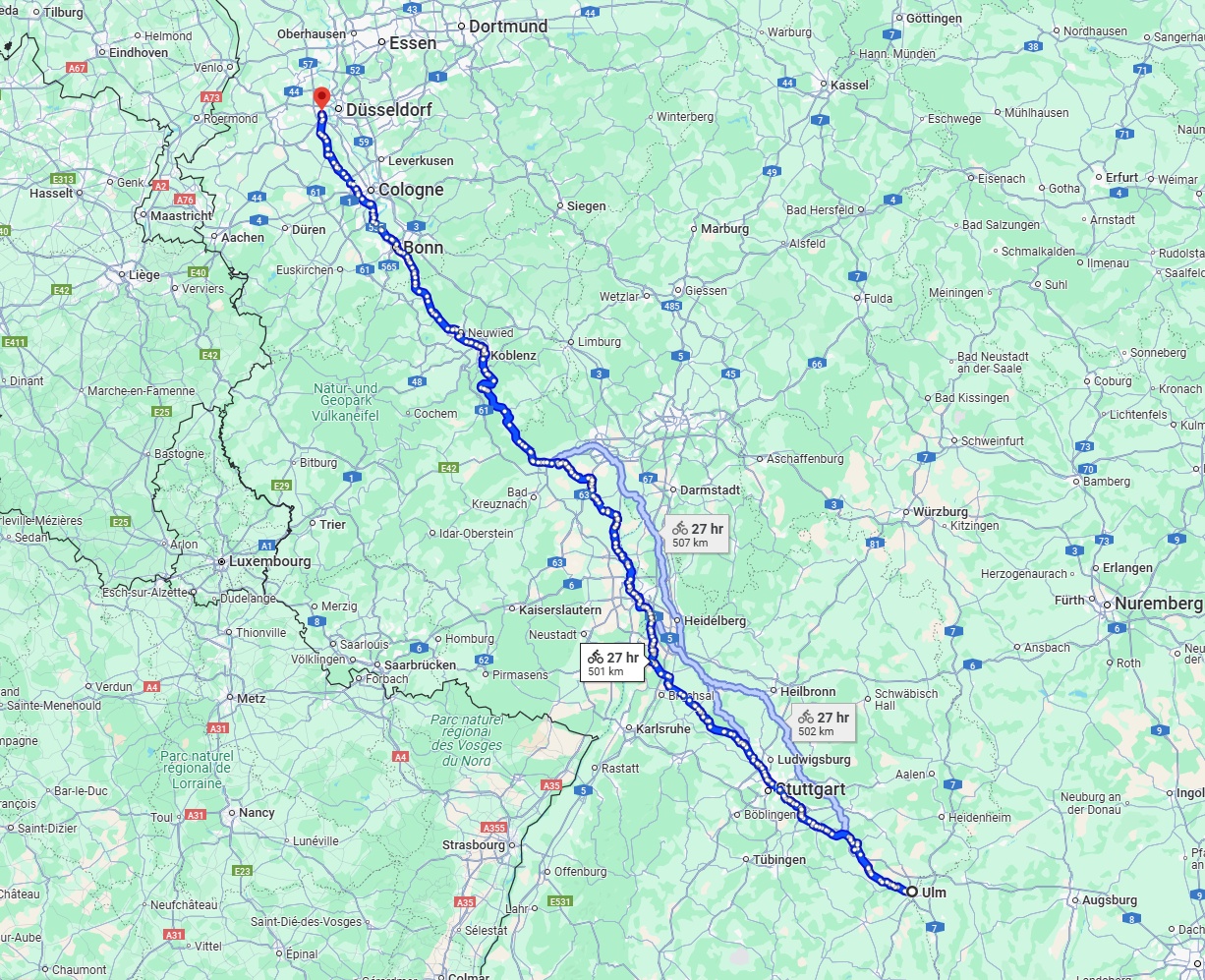Anreise von Ulm Zu Neuss Über 