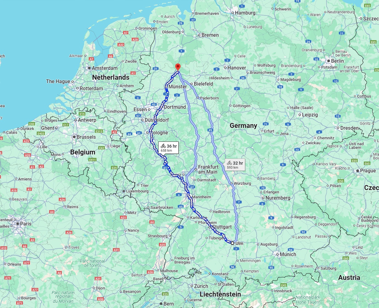 Anreise von Ulm Zu Osnabrück Über 