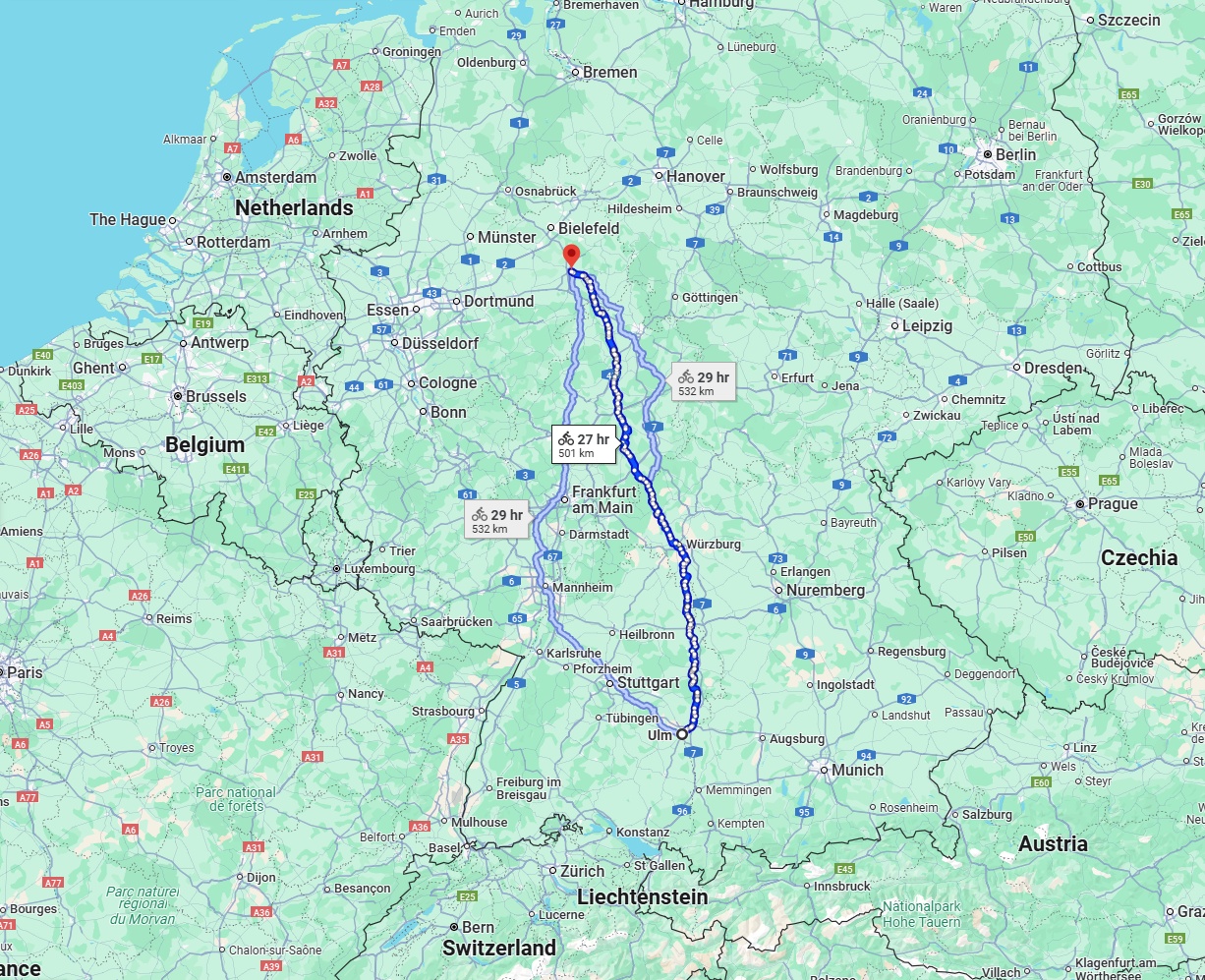 Anreise von Ulm Zu Paderborn Über 