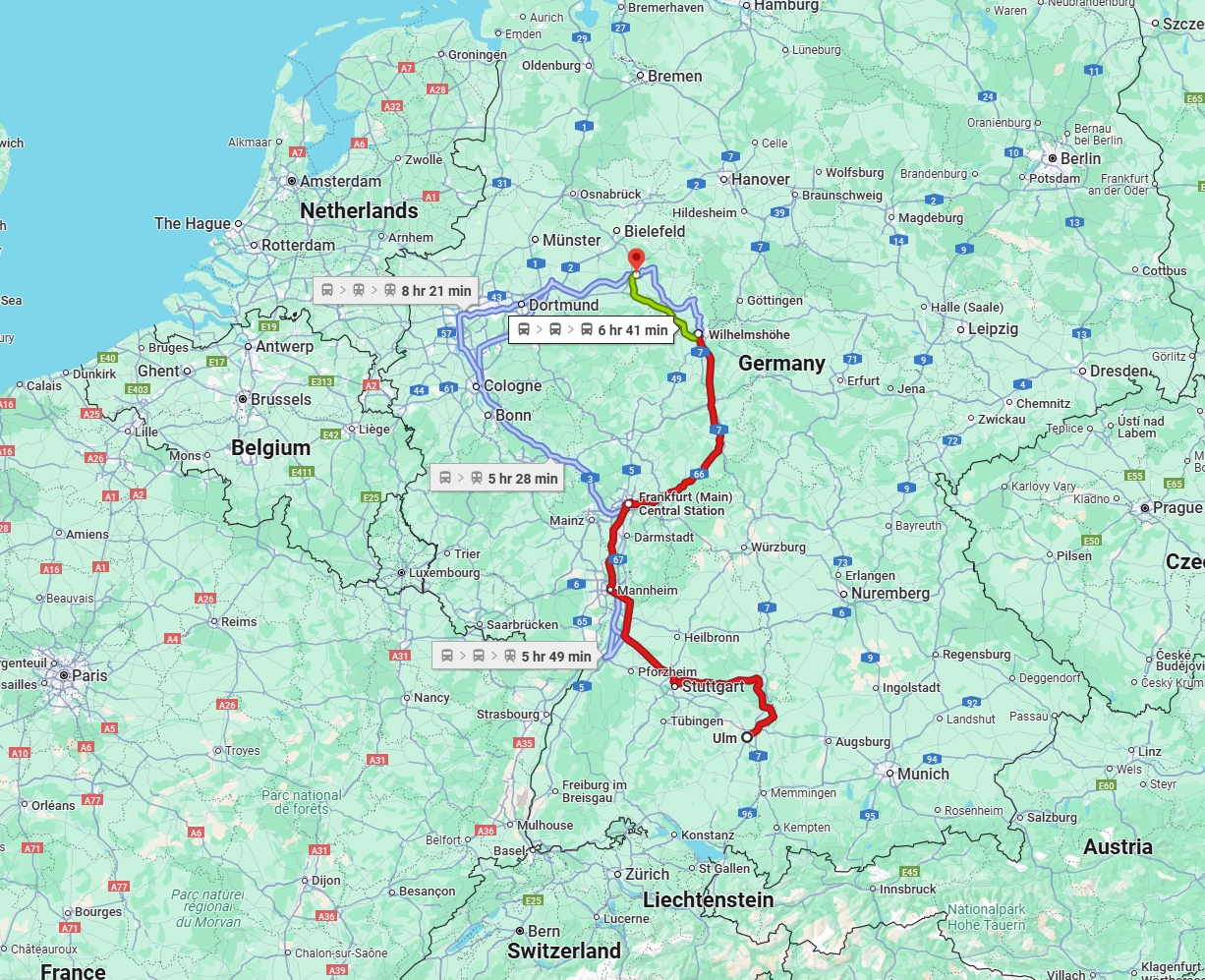 Anreise von Ulm Zu Paderborn Über 
