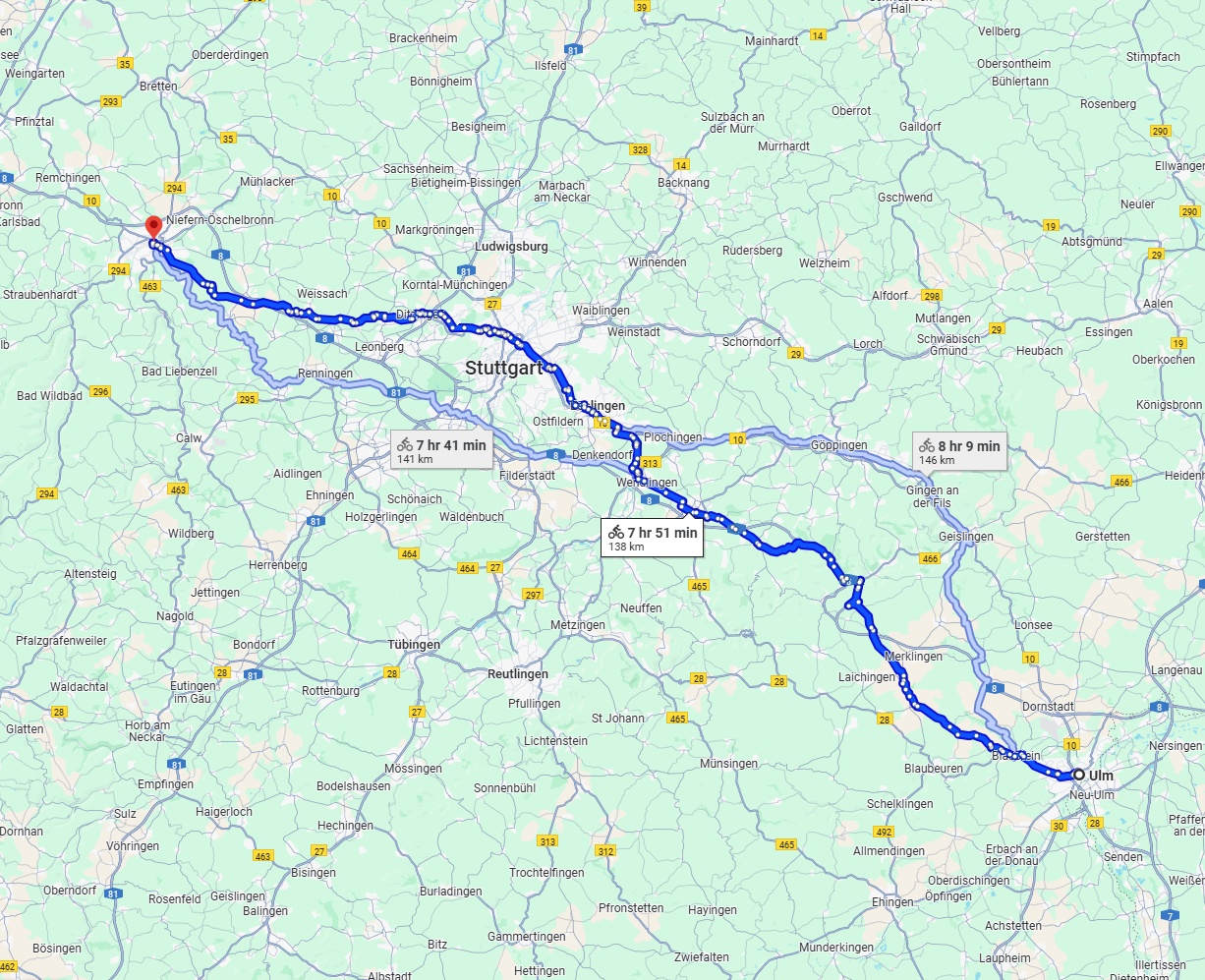 Anreise von Ulm Zu Pforzheim Über 