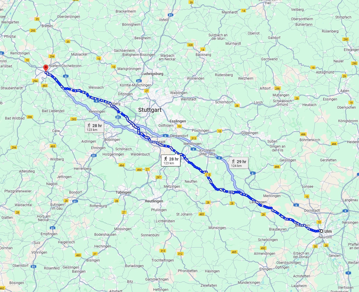 Anreise von Ulm Zu Pforzheim Über 