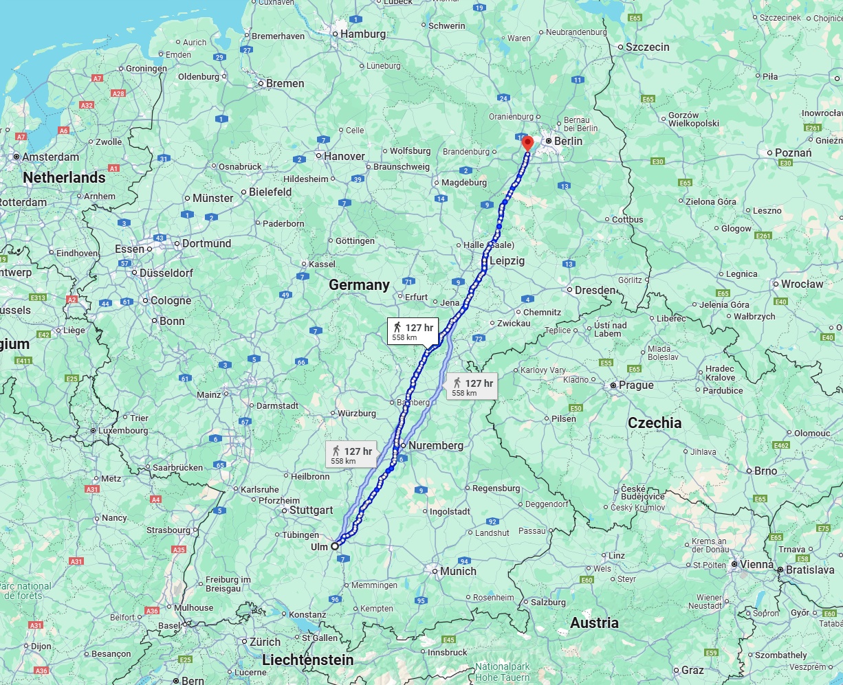 Anreise von Ulm Zu Potsdam Über 