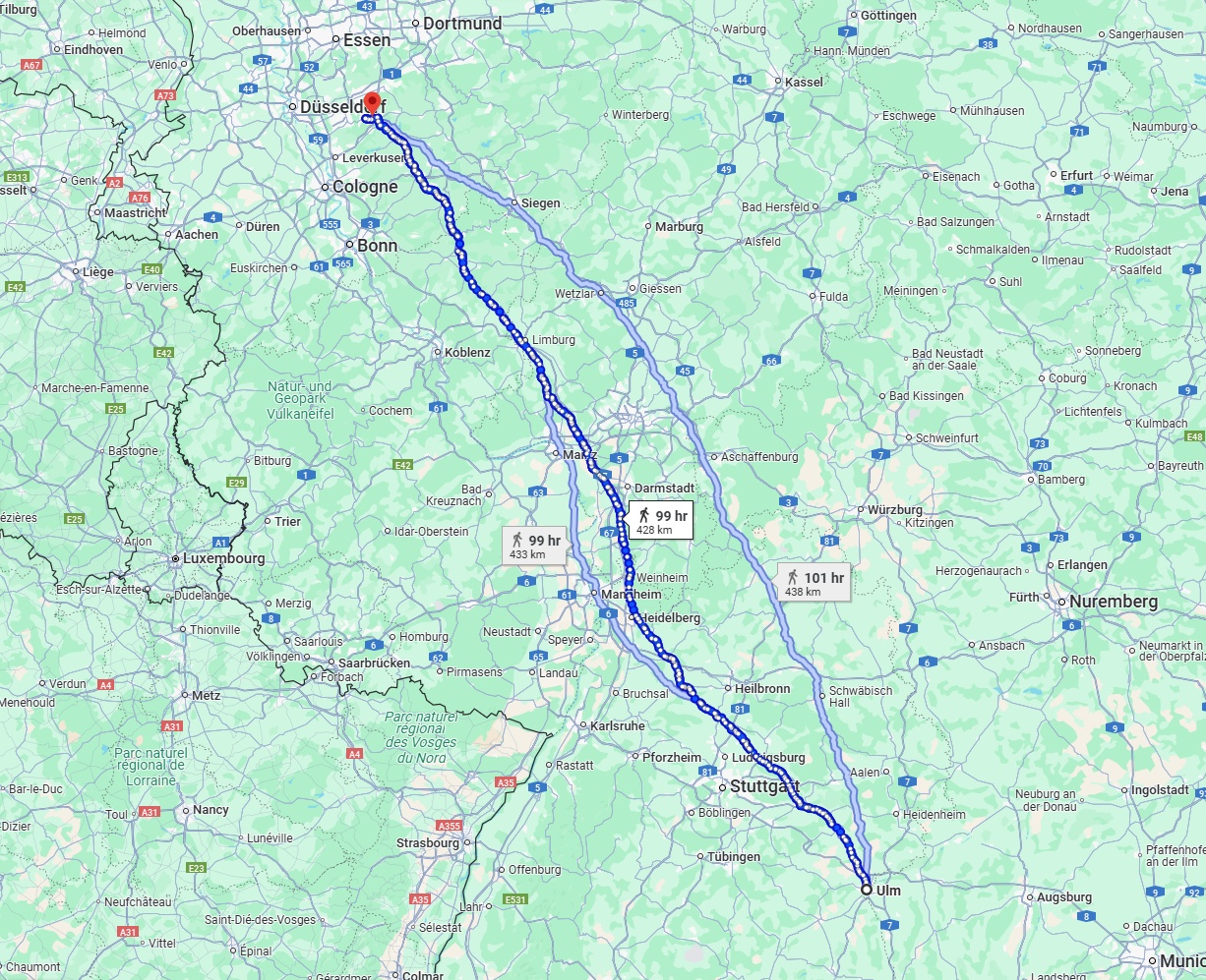Anreise von Ulm Zu Remscheid Über 
