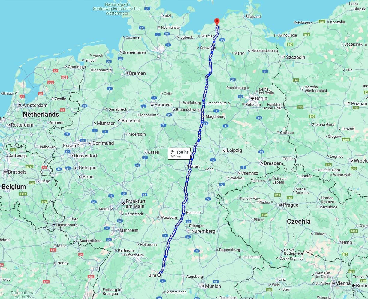 Anreise von Ulm Zu Rostock Über 