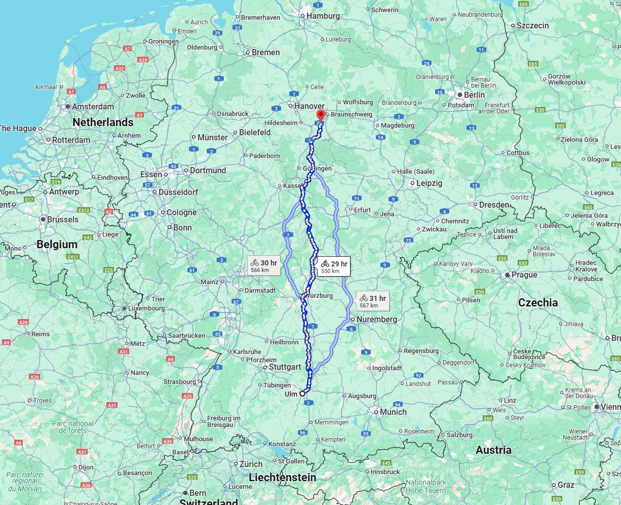 Anreise von Ulm Zu Salzgitter Über 