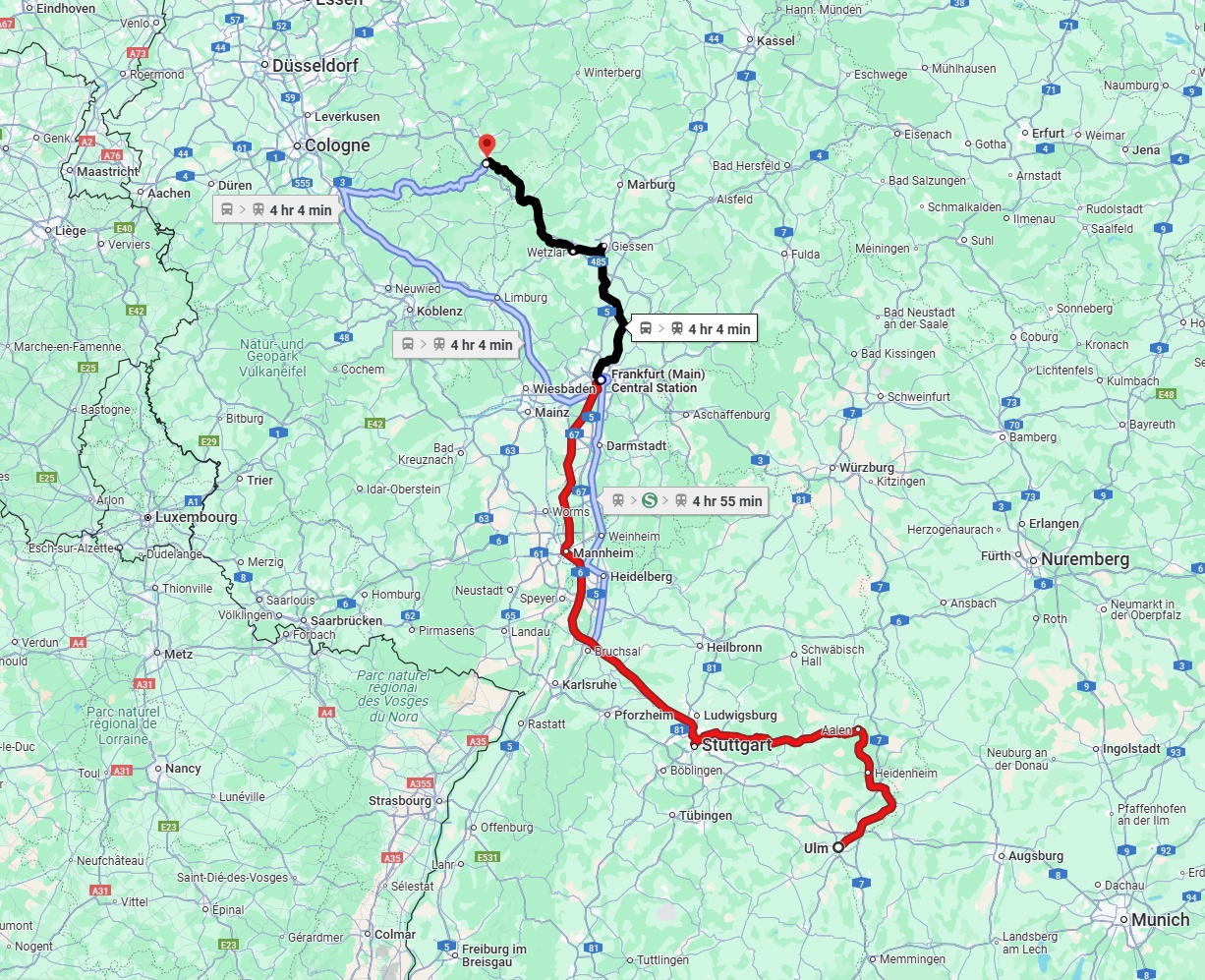 Anreise von Ulm Zu Siegen Über 