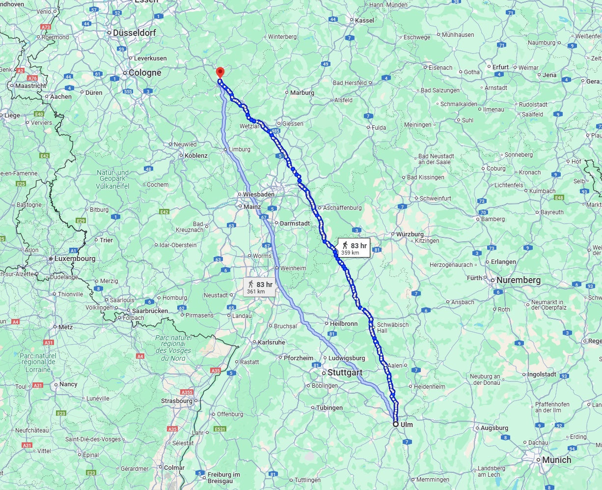 Anreise von Ulm Zu Siegen Über 