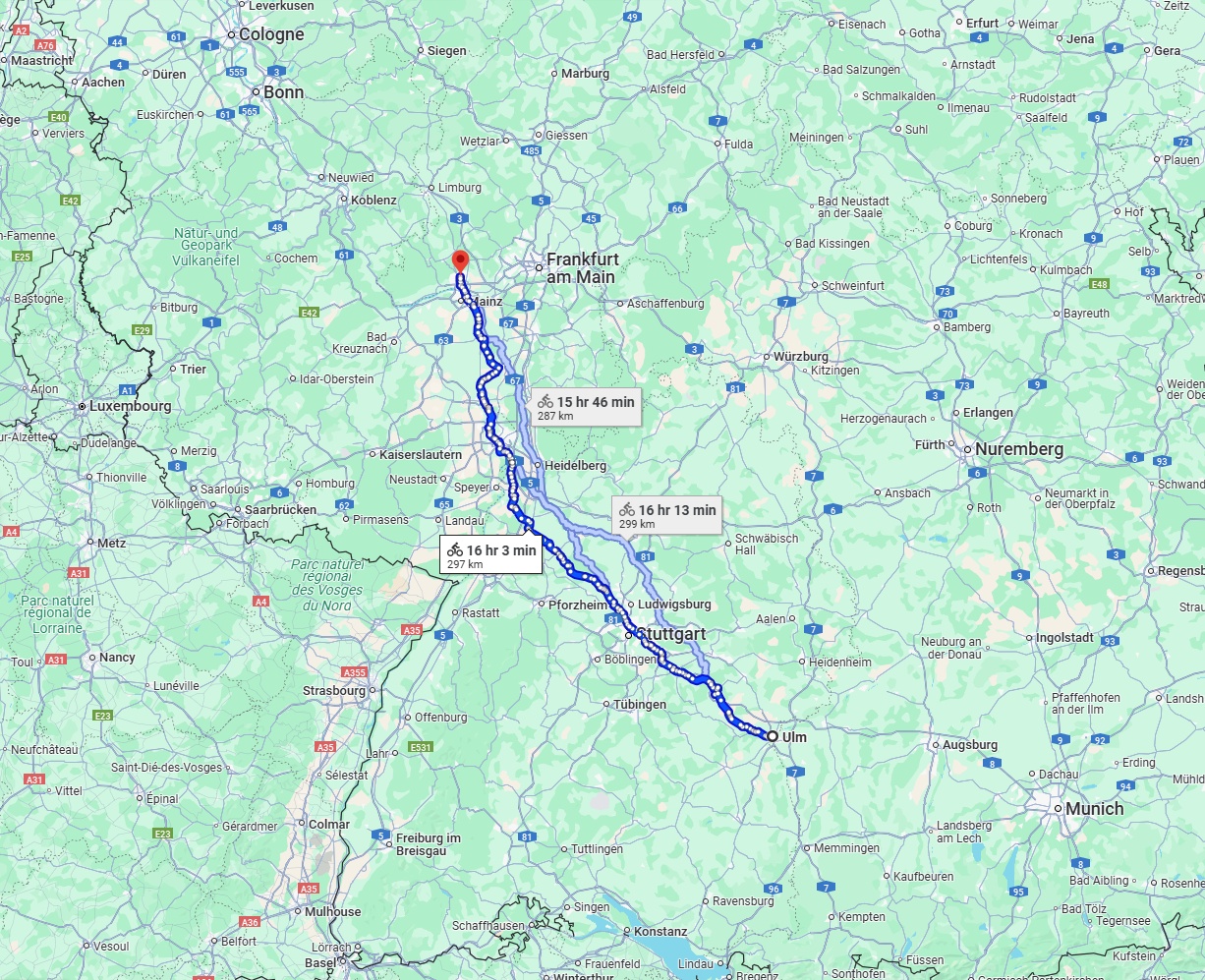 Anreise von Ulm Zu Wiesbaden Über 