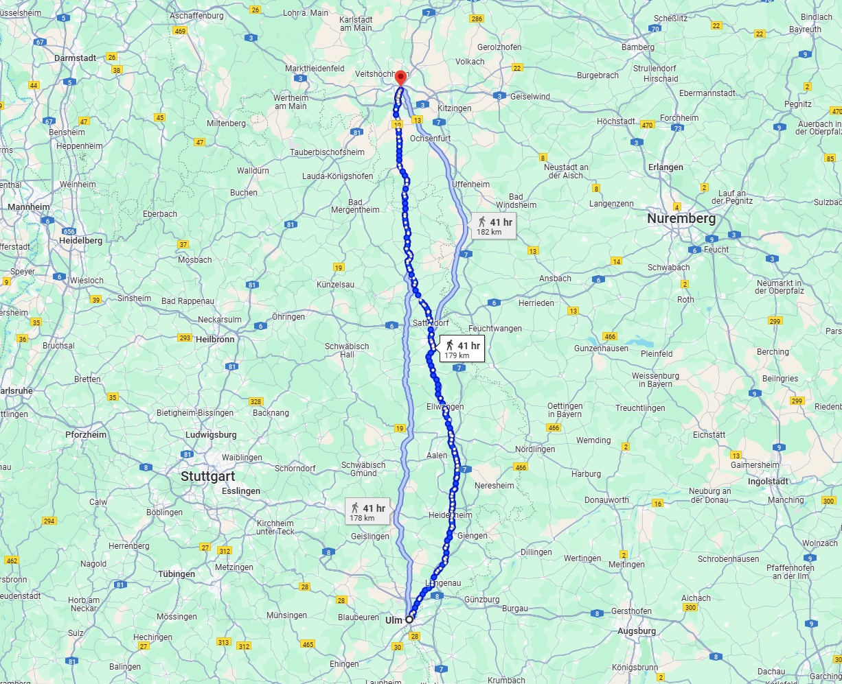 Anreise von Ulm Zu Würzburg Über 