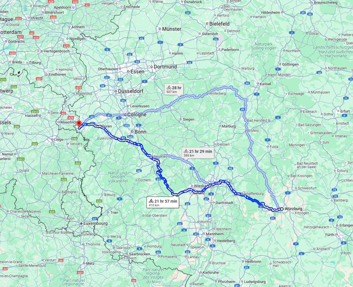 Anreise von Würzburg Zu Aachen Über 