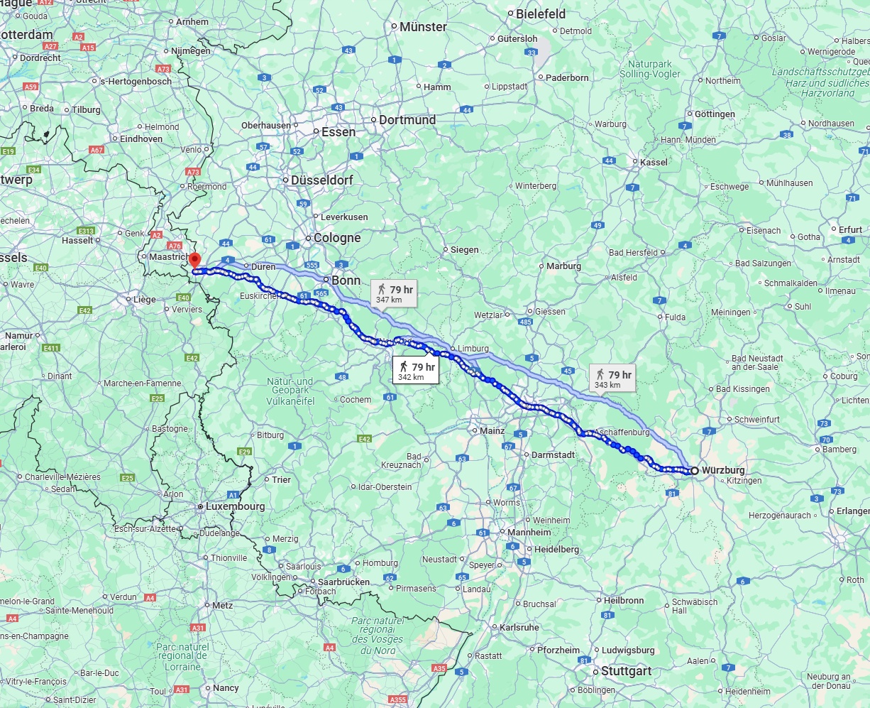 Anreise von Würzburg Zu Aachen Über 