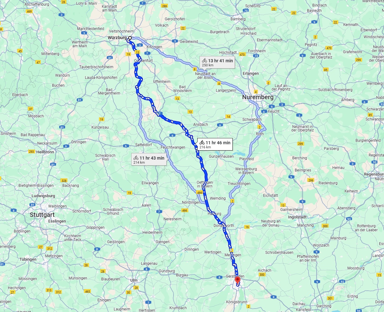 Anreise von Würzburg Zu Augsburg Über 