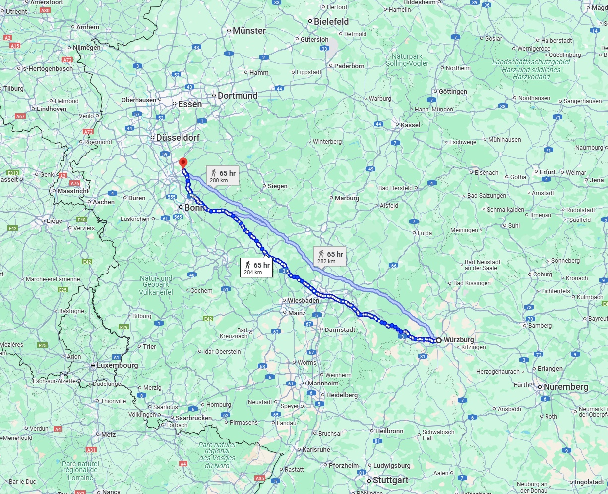 Anreise von Würzburg Zu Bergisch Gladbach Über 