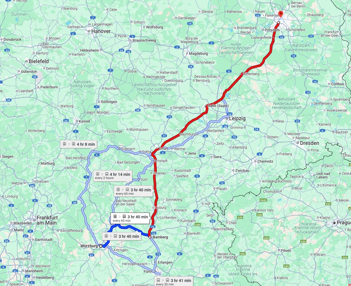 Anreise von Würzburg Zu Berlin Über 
