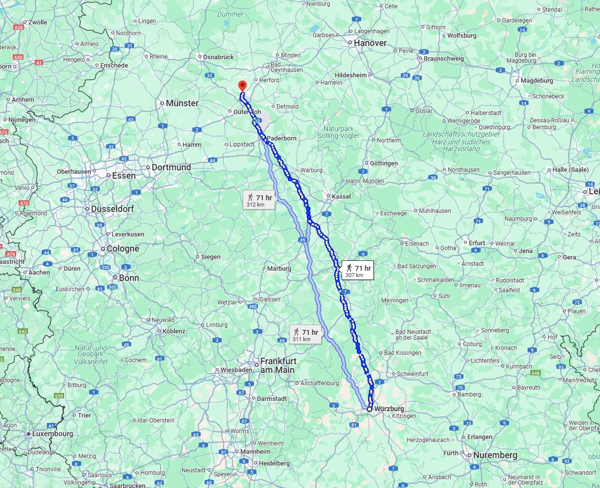Anreise von Würzburg Zu Bielefeld Über 