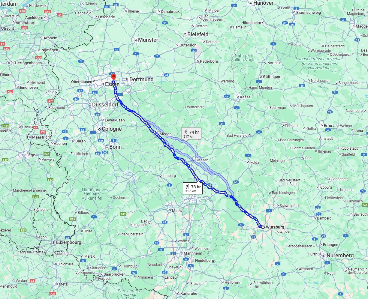 Anreise von Würzburg Zu Bochum Über 