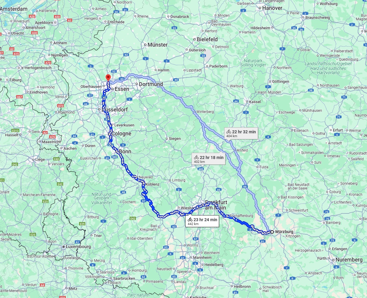 Anreise von Würzburg Zu Bottrop Über 