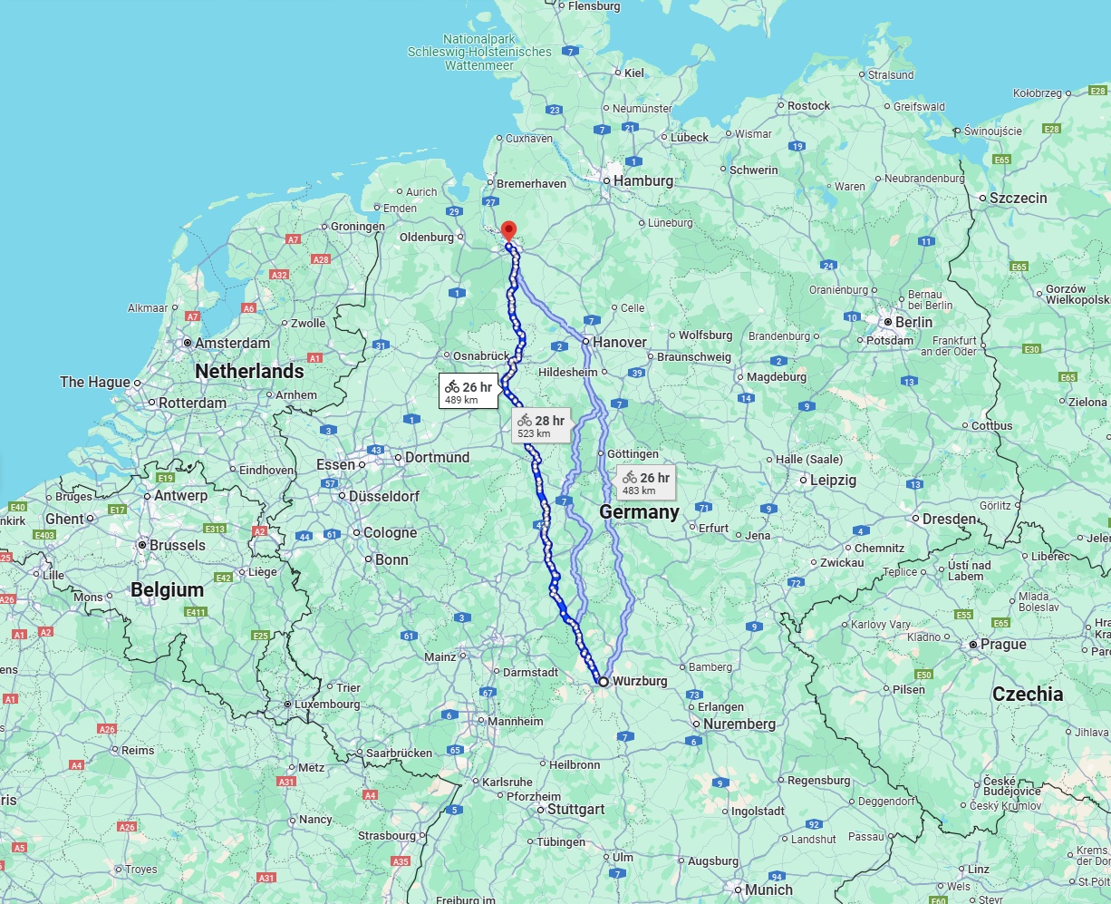 Anreise von Würzburg Zu Bremen Über 