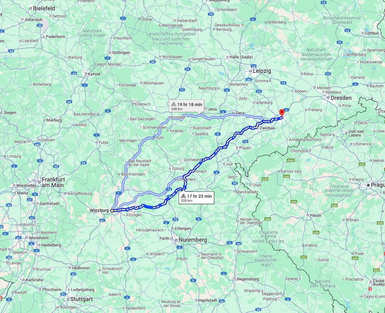 Anreise von Würzburg Zu Chemnitz Über 