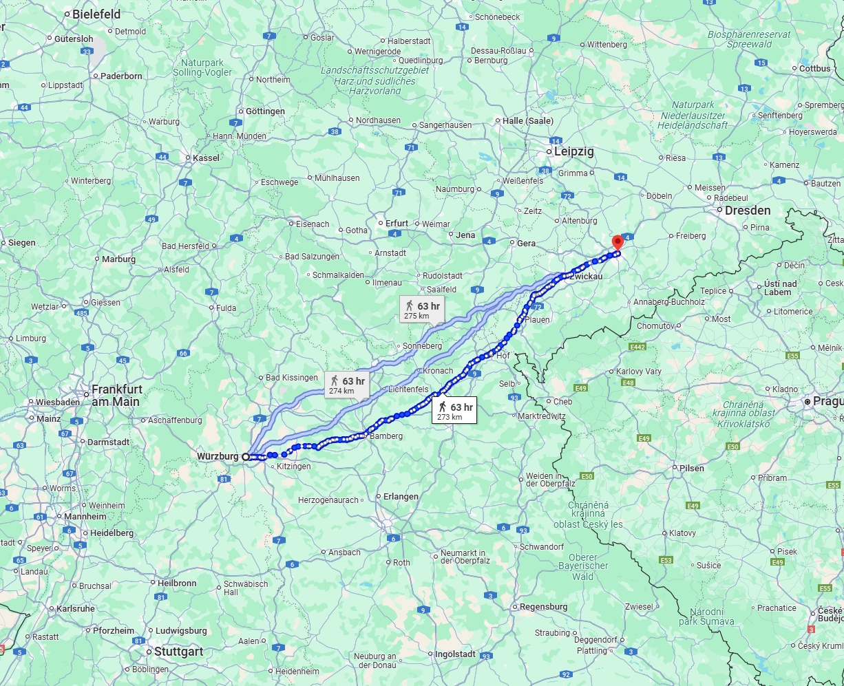 Anreise von Würzburg Zu Chemnitz Über 