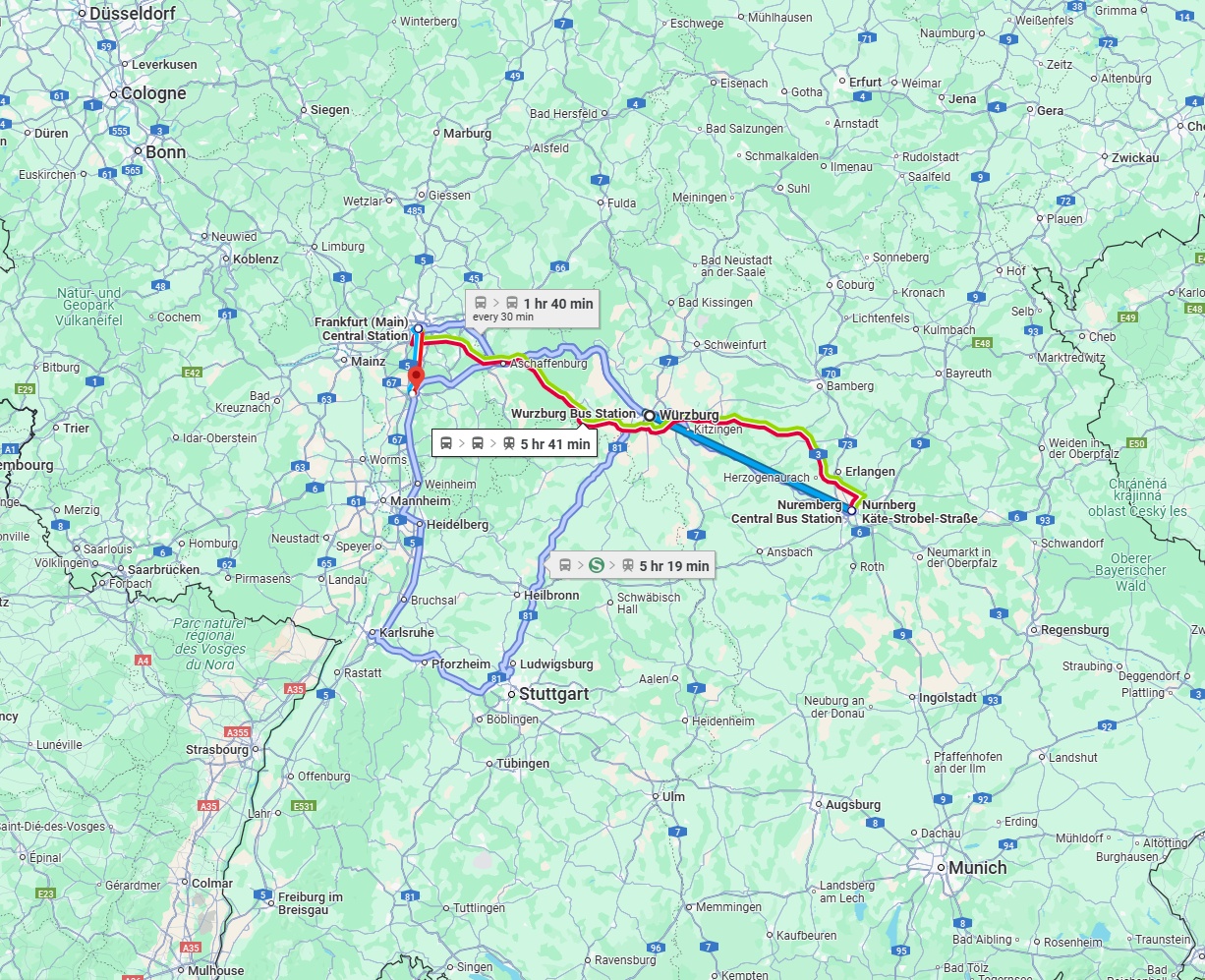 Anreise von Würzburg Zu Darmstadt Über 