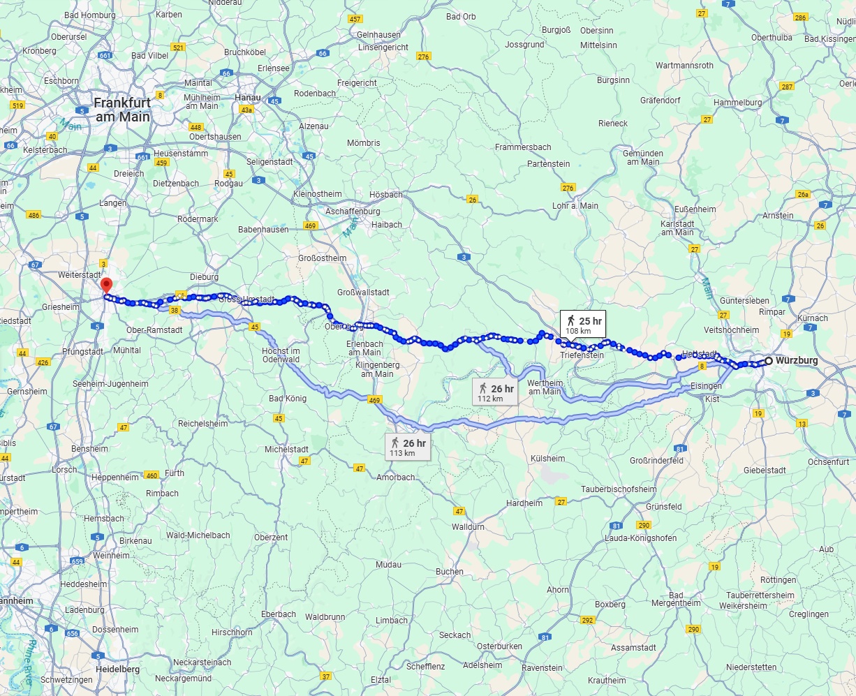 Anreise von Würzburg Zu Darmstadt Über 