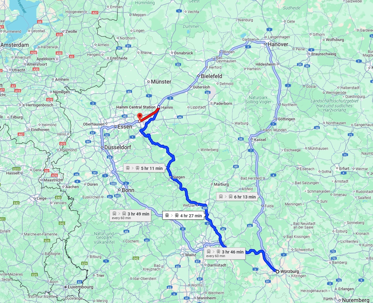 Anreise von Würzburg Zu Dortmund Über 