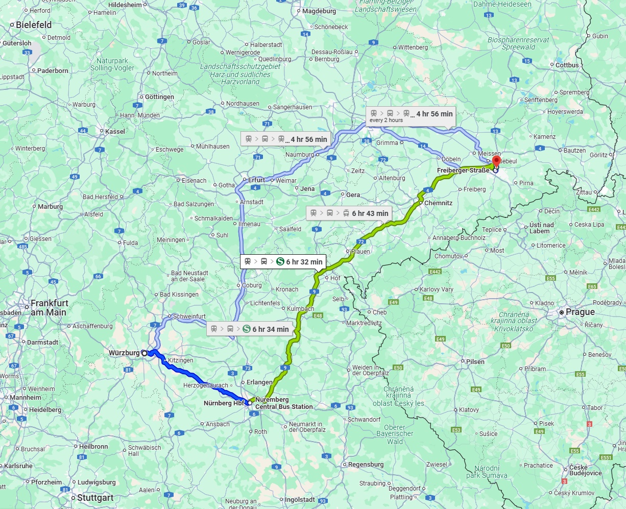 Anreise von Würzburg Zu Dresden Über 