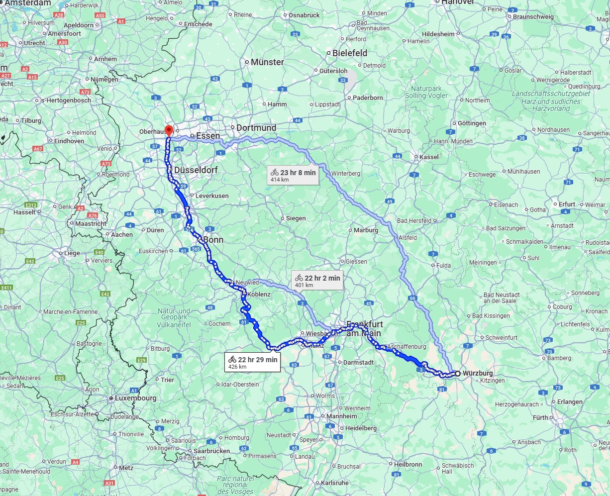Anreise von Würzburg Zu Duisburg Über 
