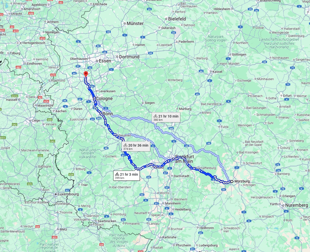 Anreise von Würzburg Zu Düsseldorf Über 