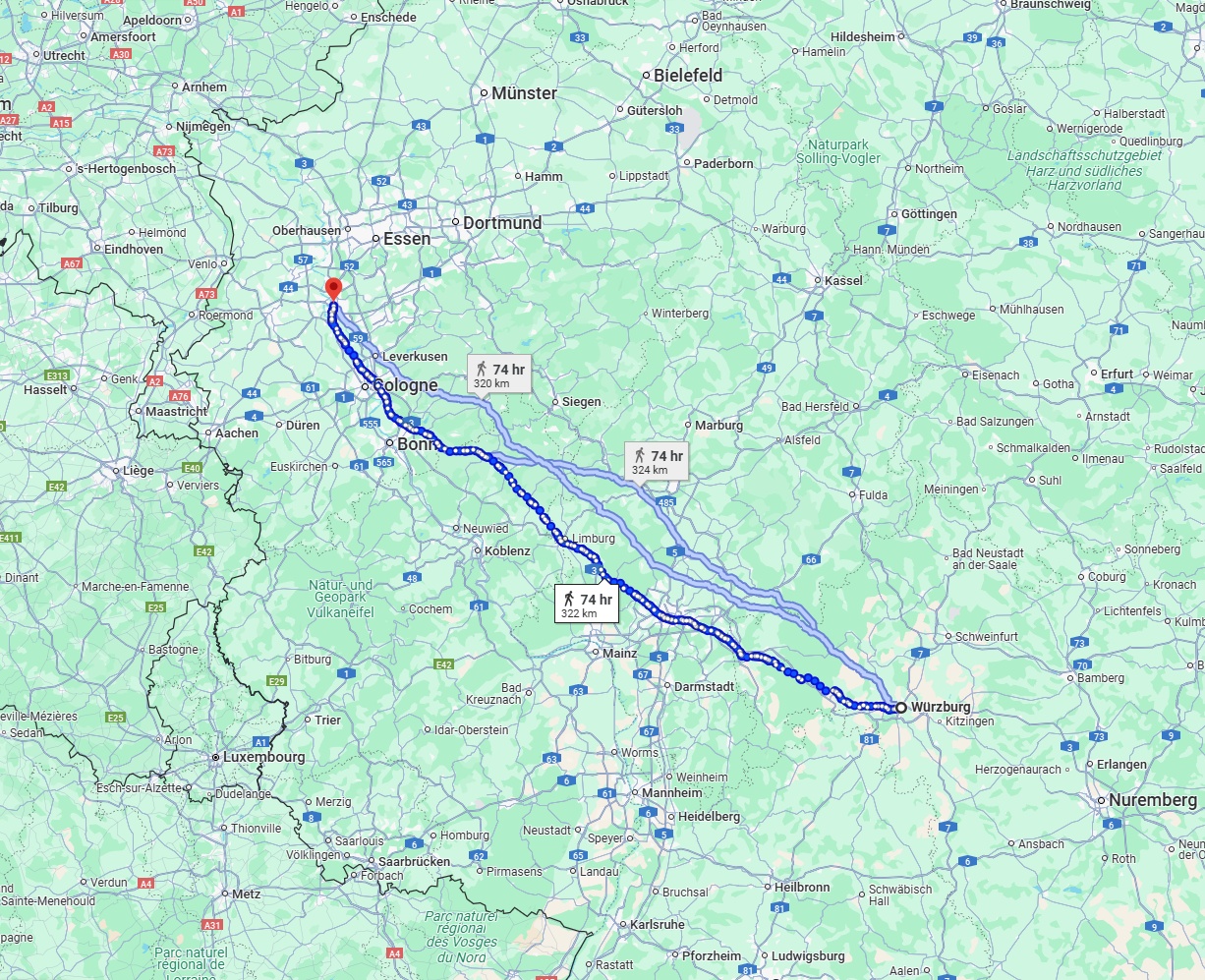 Anreise von Würzburg Zu Düsseldorf Über 