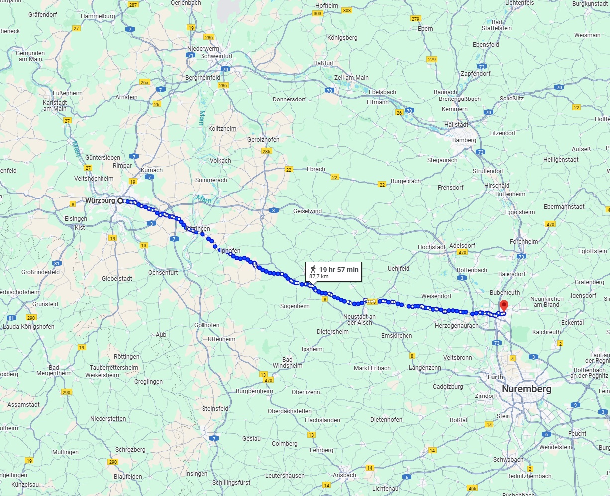 Anreise von Würzburg Zu Erlangen Über 